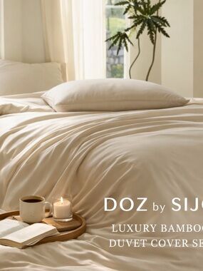 DOZ by SIJO King Bamboo Duvet Cover Cooling Soft Luxury Bedding
